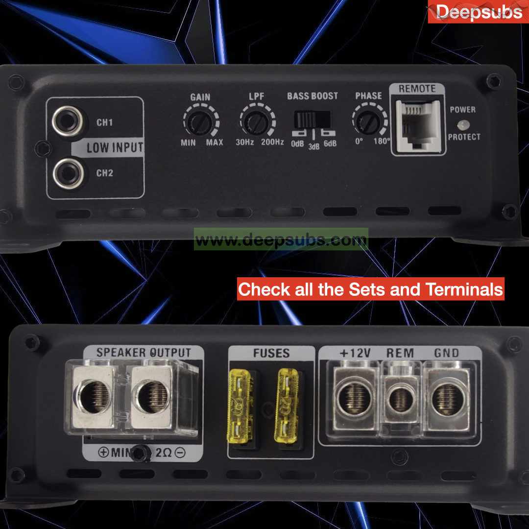 SQ Car Subwoofer Amplifier RMS 500W 2 Ohms Monoblock Peak 1000W Class D Mono Car Amplifier for 8 10 12 Inch Passive Subs - Image 4