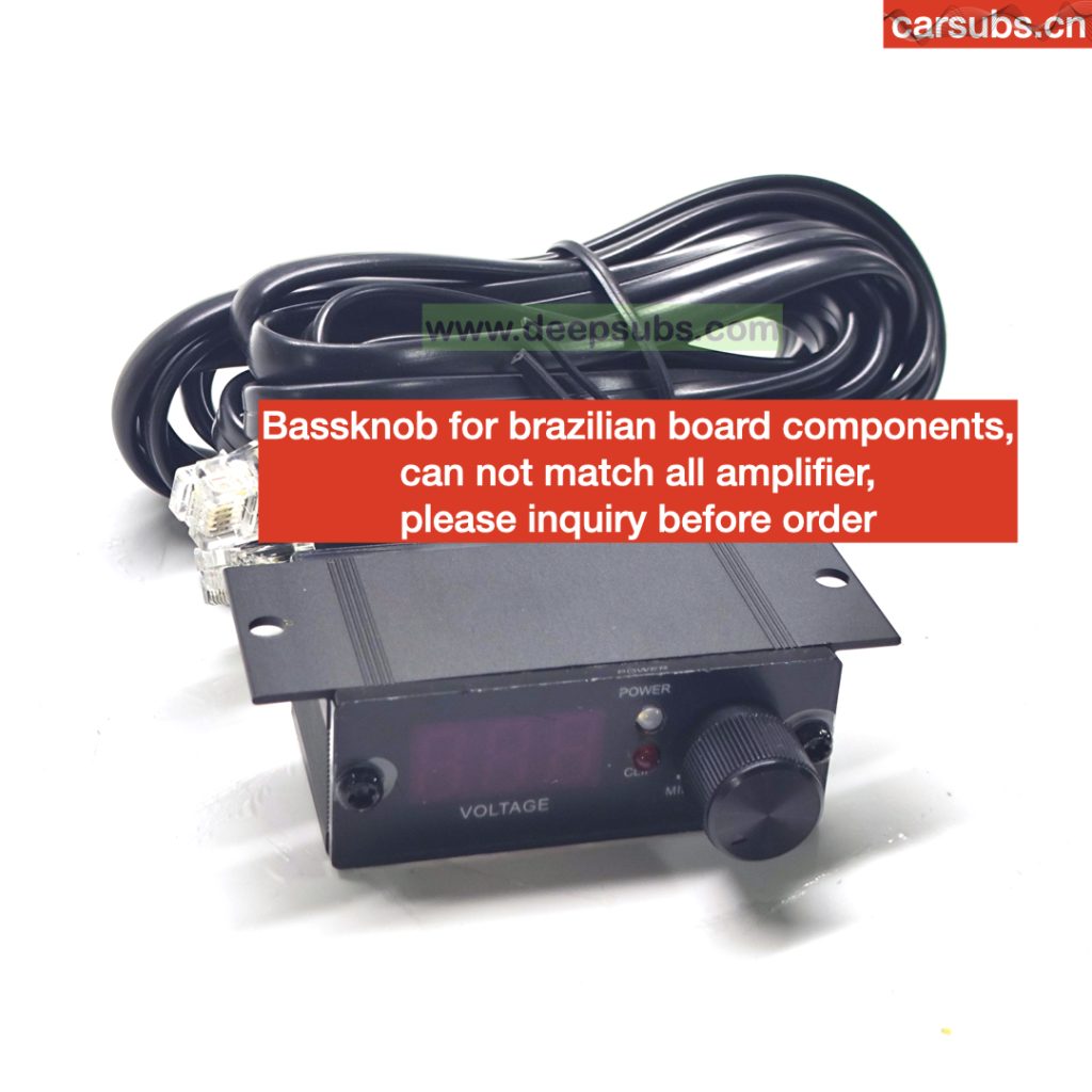 Brazilian Style Car Amplifier Bassknob Components with Clip Light Voltage Display for Car Amplifier 3000W 5000W 8000W 18000W