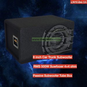 Truck VAN SUV RMS 500W Car Passive Subwoofer Built in Box Enclosurer 8 Inch Peak 1000W 8" Car Trunk Tubed Passive Subwoofer