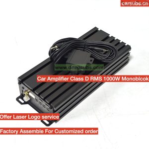 Car Subwoofer Amplifier Mono RMS 1000W 1 Ohms Amp Peak 1200W Class D Car Amplifier Monoblock for 8 10 12 Inch Subwoofer Speakers