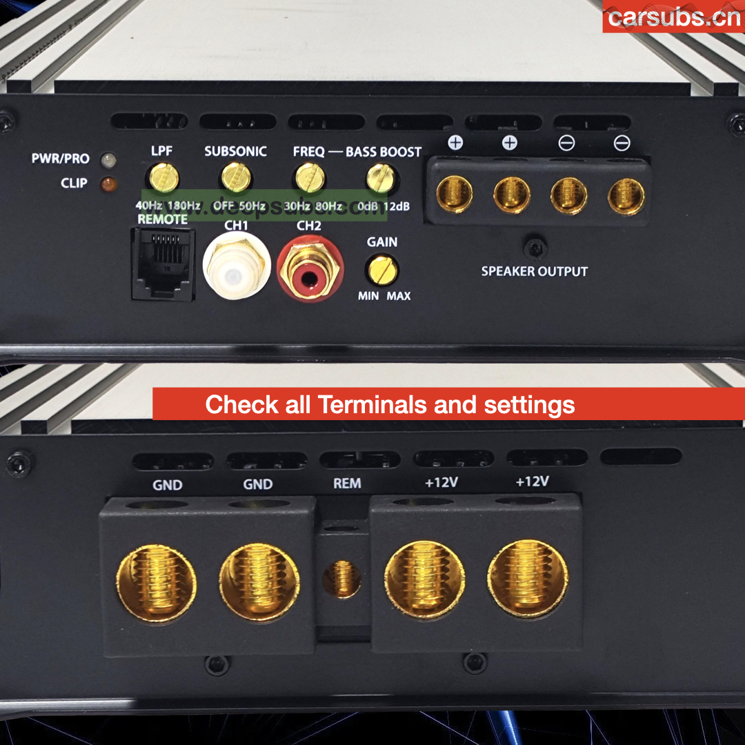 RMS 4000W Korea Board 1ohm Car Subwoofer Amplifier Class D Peak 8000W Dynamic 0.5 Ohm Strong Bass Monoblock Car Amplifier - Image 3