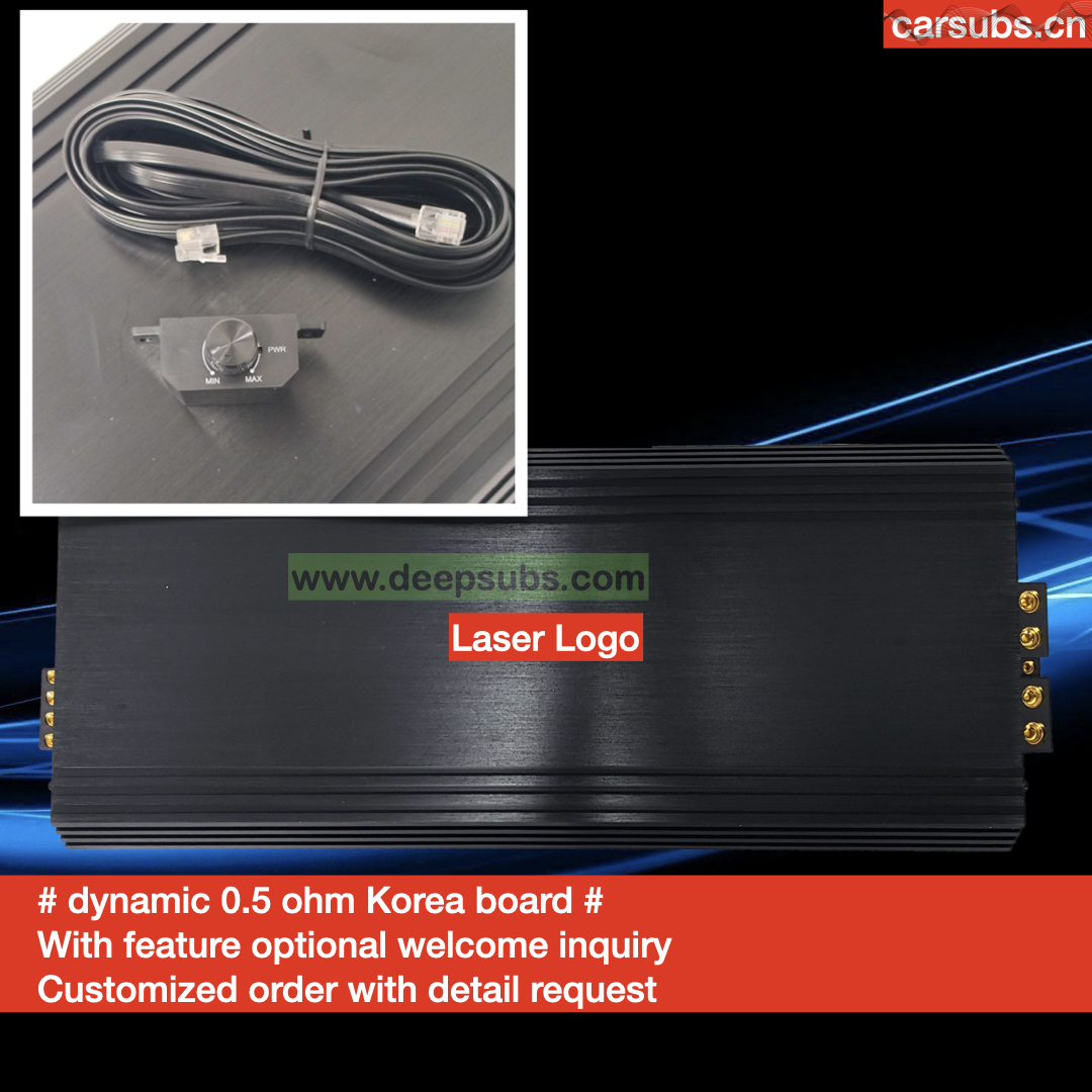 RMS 4000W Korea Board 1ohm Car Subwoofer Amplifier Class D Peak 8000W Dynamic 0.5 Ohm Strong Bass Monoblock Car Amplifier - Image 5