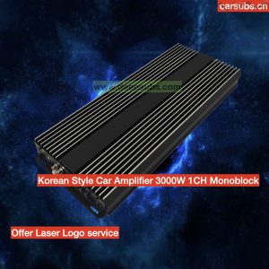 Dynamic 0.5 Ohm 3K Korea Style Car Subwoofer Amplifier Monoblock RMS 3000W Class D Max 1 Ohm SPL Strong Bass SPL Car Amplifier