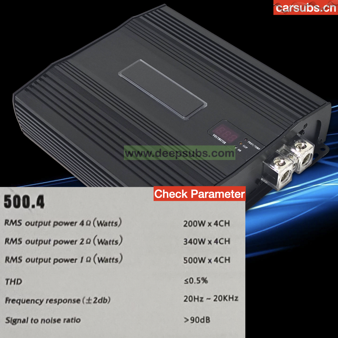 Fullrange Brazilian Car Amplifier RMS 500W 4CH Subwoofer Speaker Amplifier Midrange Bass 4000W Car Amplifier Class D - Image 5