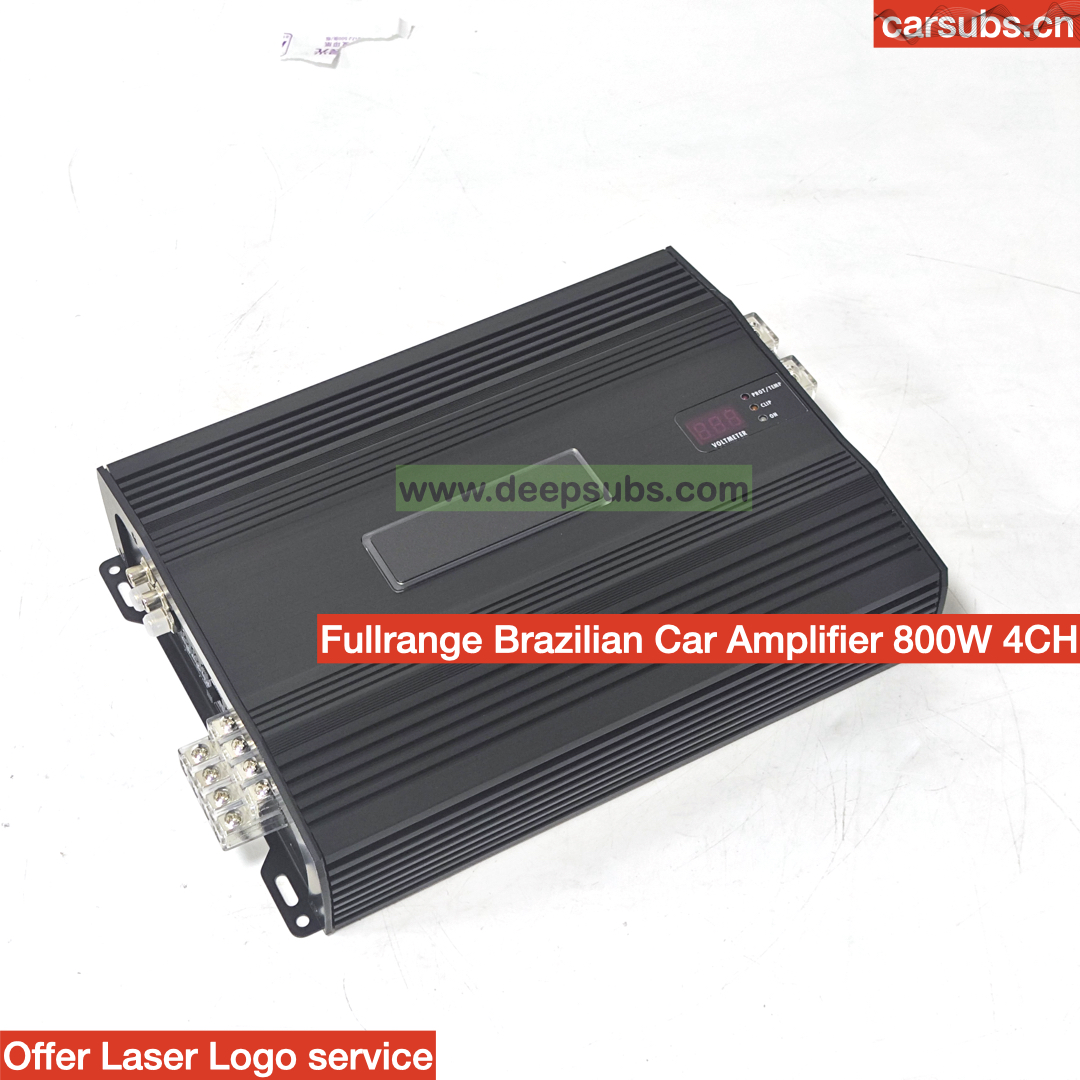 Brazilian Style Car Amplifier RMS 800W 4CH Subwoofer Speaker Amplifier Full Range Midrange Bass 3200W Car Amplifier Class D