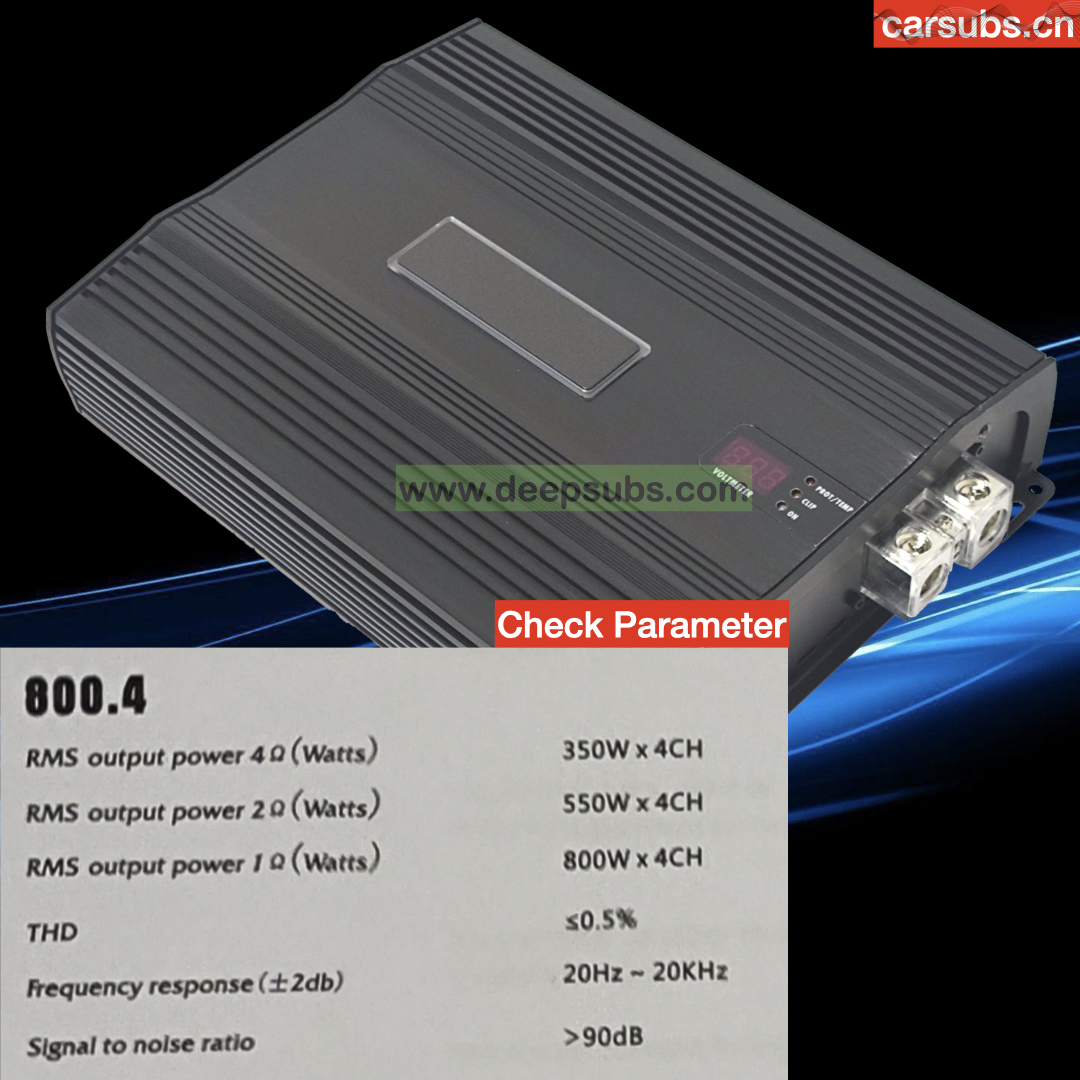 Brazilian Style Car Amplifier RMS 800W 4CH Subwoofer Speaker Amplifier Full Range Midrange Bass 3200W Car Amplifier Class D - Image 5