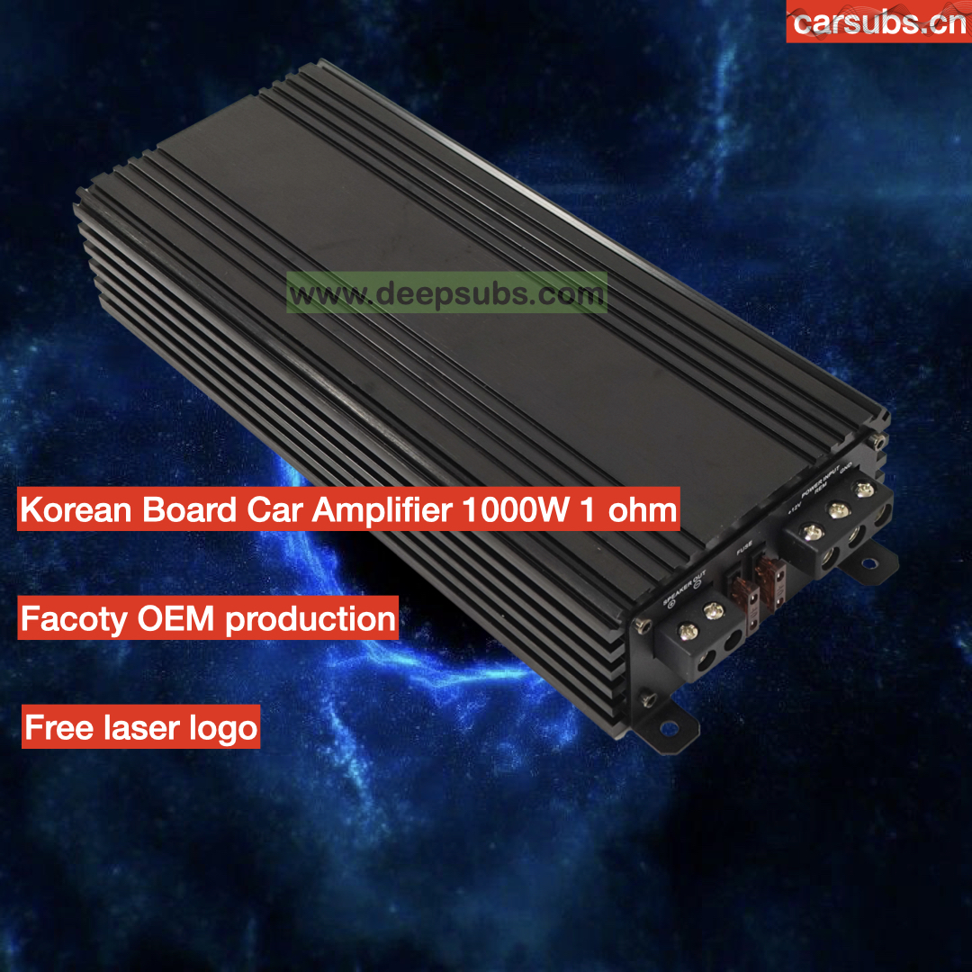 Car Stereo Amplifier Mono RMS 1000W 1D Strong Bass SPL Subwoofer Amplifier Peak 2000W Max 1ohm Class D Car Amplifier Monoblock