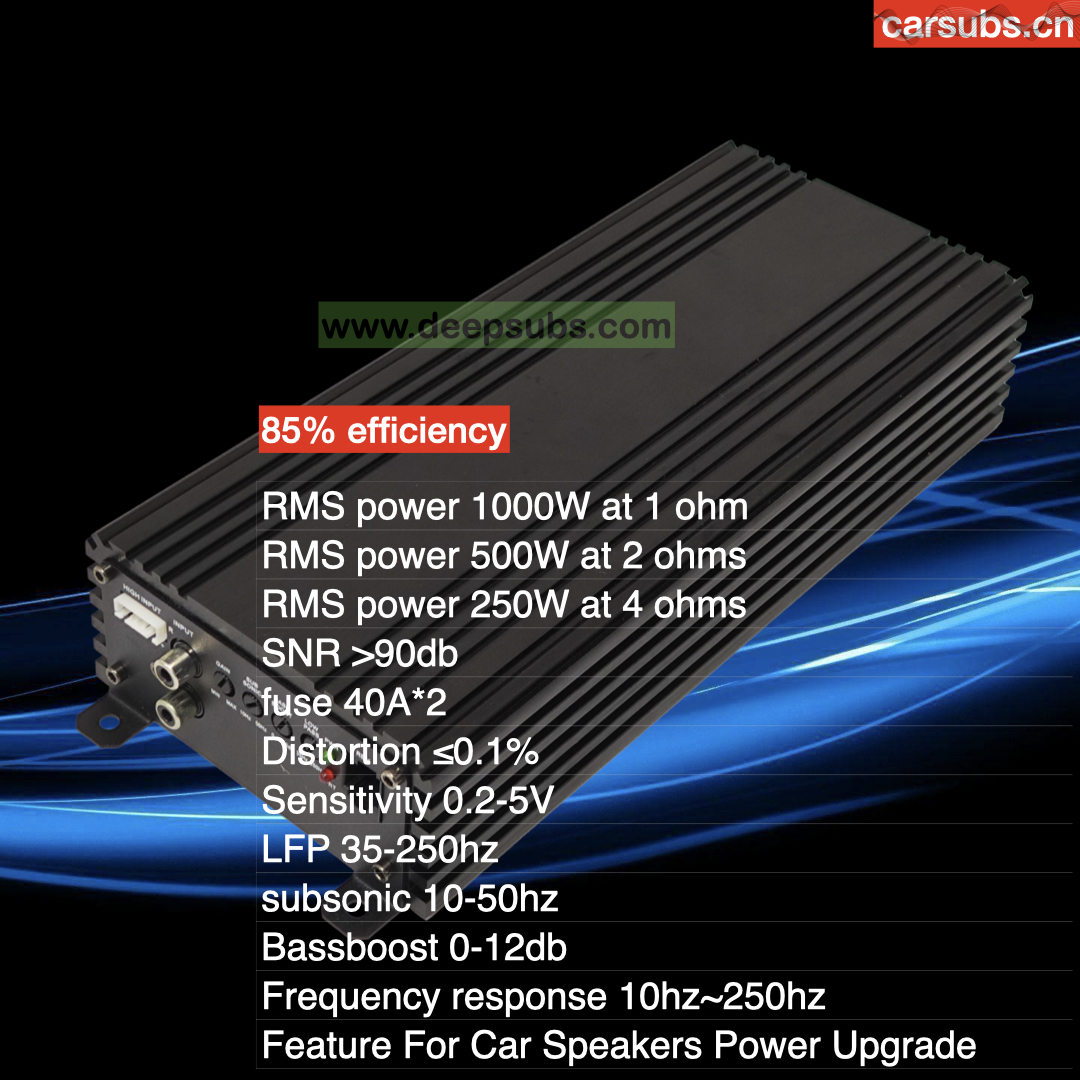 Car Stereo Amplifier Mono RMS 1000W 1D Strong Bass SPL Subwoofer Amplifier Peak 2000W Max 1ohm Class D Car Amplifier Monoblock - Image 2
