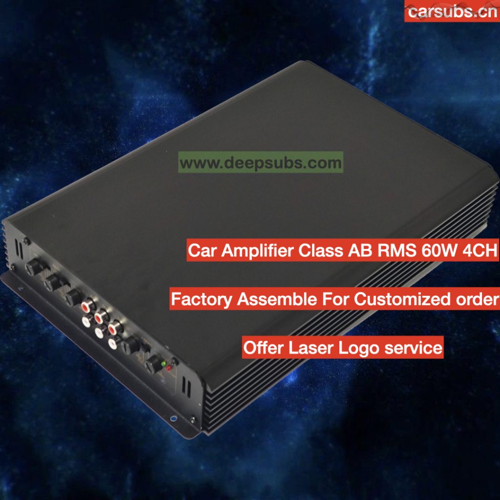 Factory OEM Car Coaxial Speaker 2 Way 3 Way Amplifier 4CH RMS 60W 4 Channels Peak 5800W Full Range Car Amplifier Class AB
