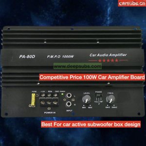 Car Amplifier Board RMS 100W Bass Amp Box Class AB Exposed Car Amplifier PCB Board for 8 10 Inch Active Subwoofer Box