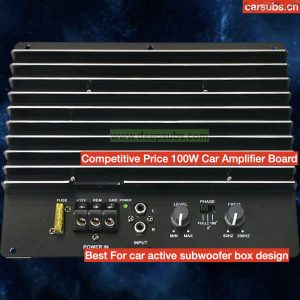 Car Subwoofer Amplifier Board RMS 100W Bass Amp Box Class AB Exposed Car Amplifier PCB Board for 8 10 Inch Active Subwoofer Box