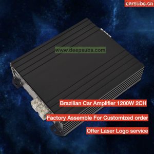 Brazilian Car Subwoofer Speaker Bass Amplifier 2 Channels RMS 1200W 2CH Midrange Fullrange 2400W Class D Car Amplifier