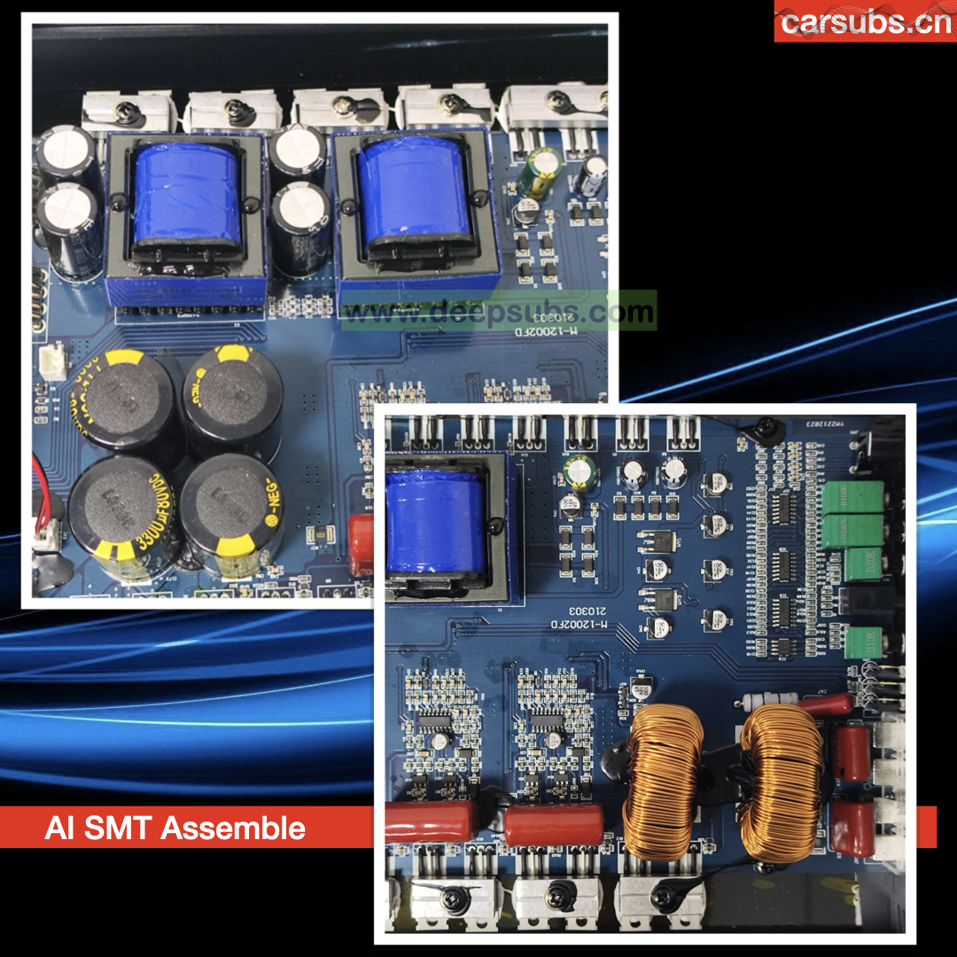 Brazilian Car Subwoofer Speaker Bass Amplifier 2 Channels RMS 1200W 2CH Midrange Fullrange 2400W Class D Car Amplifier - Image 4