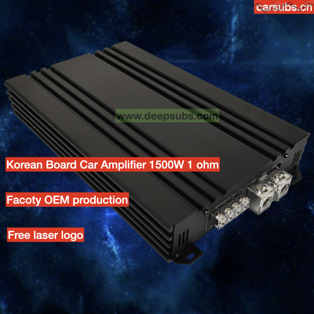 Car Stereo Amplifier Mono RMS 1500W 1D Strong Bass SPL Subwoofer Amplifier Peak 3000W Max 1ohm Class D Car Amplifier Monoblock