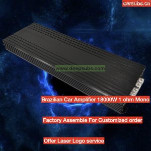RMS 16000W 1 Ohm Brazilian Style Car Subwoofer Amplifier Full Range Strong Bass 32000W Peak Monoblock Car SPL Amplifier Class D