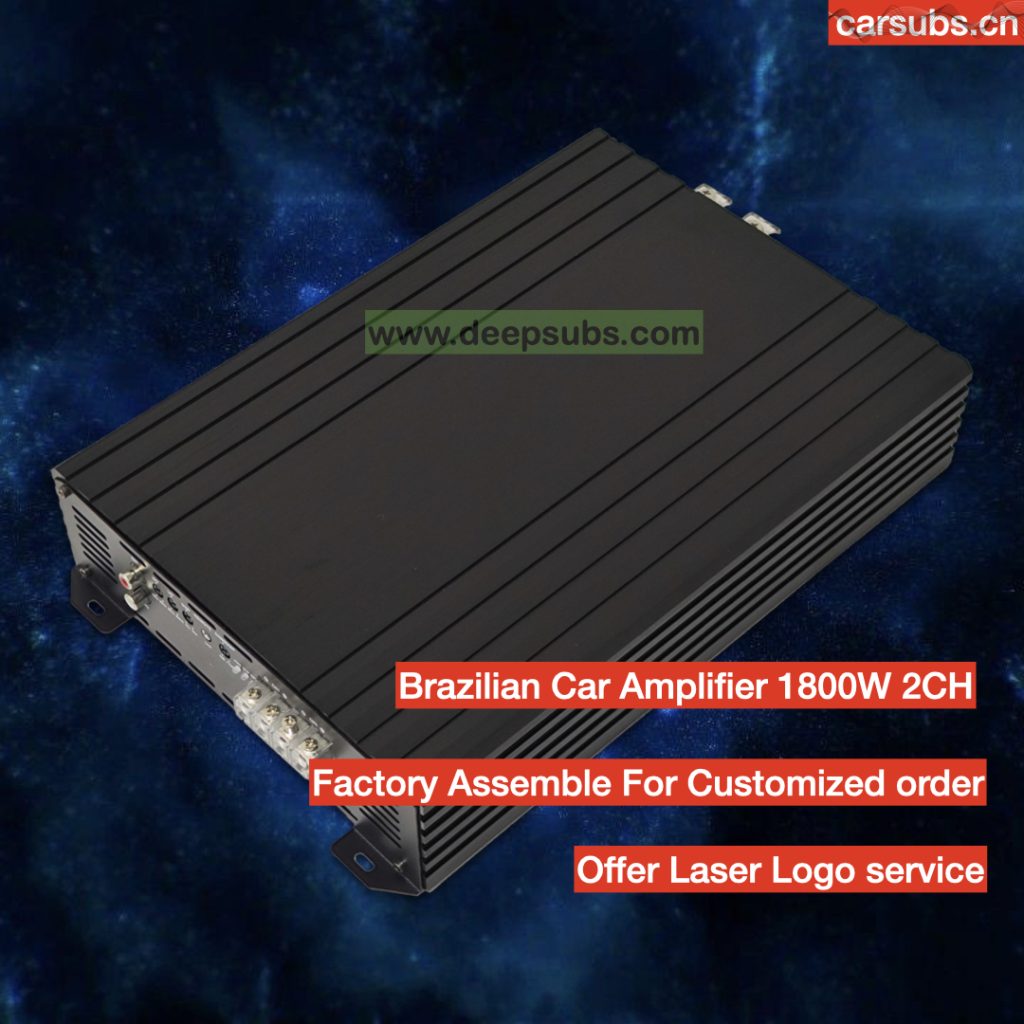 Brazilian Style Fullrange Car Subwoofer Speaker Bass Amplifier 2 Channels RMS 1800W Full Range Midrange Car Amplifier Class D