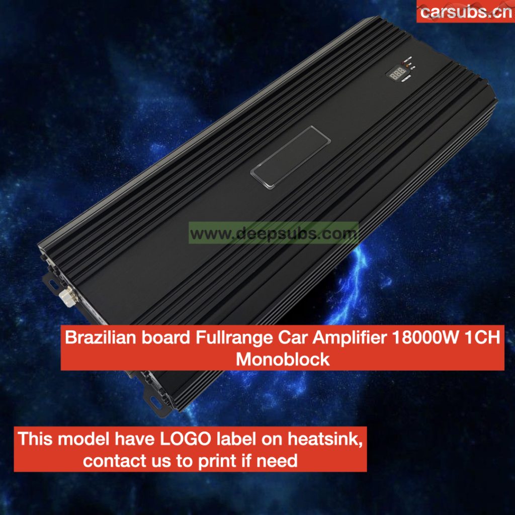 Brazilian Style Full Range RMS 18000W Car Subwoofer Amplifier Peak 36000W SPL Strong Bass 1 Ohm Monoblock Car Amplifier Class D