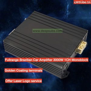 RMS 3000W Brazilian Car SPL Subwoofer Amplifier Full Range 3K 1ohm Strong Bass Peak 6000W Monoblock Car Amplifier Class D