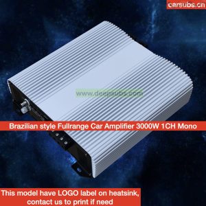 RMS 3000W Brazilian Car Midrange Bass Subwoofer Amplifier Full Range 3K 1ohm Strong Bass Monoblock Car Amplifier Class D