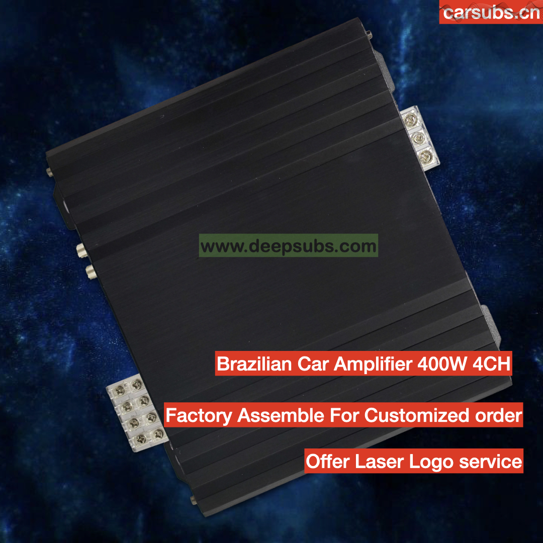 Fullrange 400 4CH Brazilian Style Car Amplifier 4 Channels RMS 400W 4CH Peak 4000W 1 Ohm Full Range Car Amplifier Class D