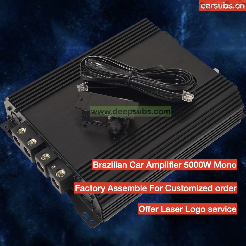 Brazilian Style Car Subwoofer Amplifier Full Range RMS 5000W Class D Peak 10000W SPL Strong Bass Monoblock Car Amplifier