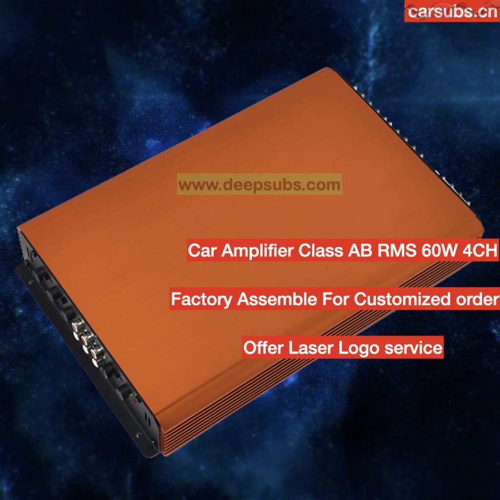 Factory OEM Car Coaxial Speaker Amplifier 2 Way 3 Way 4CH RMS 60W 4 Channels Peak 5800W Full Range Car Amplifier Class AB