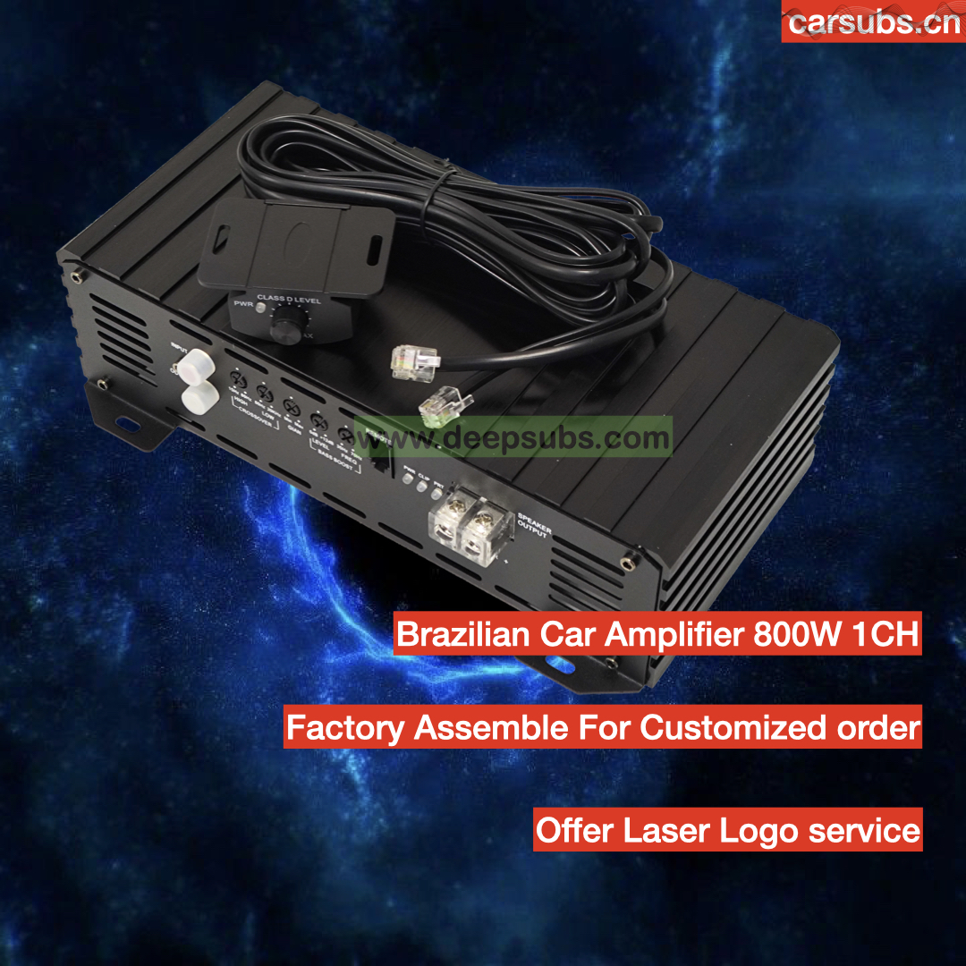 Fullrange 800.1 Brazilian Car Amplifier 1 Channels RMS 800W 1CH Peak 1600W 1 Ohm Full Range Car Amplifier Class D