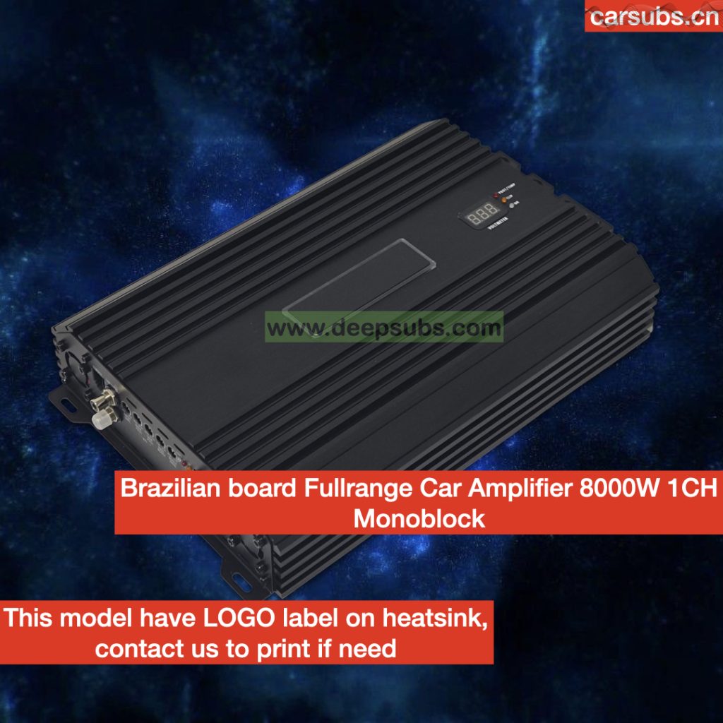 Brazilian Style Full Range RMS 8000W Car Subwoofer Amplifier Peak 10000W SPL Strong Bass 1 Ohm Monoblock Car Amplifier Class D