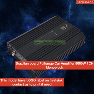 Brazilian Style Full Range RMS 8000W Car Subwoofer Amplifier Peak 10000W SPL Strong Bass 1 Ohm Monoblock Car Amplifier Class D