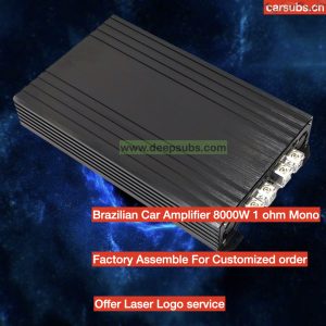 RMS 8000W Brazilian Style Car Midrange Bass Subwoofer Amplifier Full Range 1ohm Monoblock Car SPL Amplifier Class D