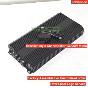 Brazilian RMS 13000W Style Car Subwoofer Amplifier Class D Full Range Strong Bass Peak 26000W Monoblock Car Amplifier