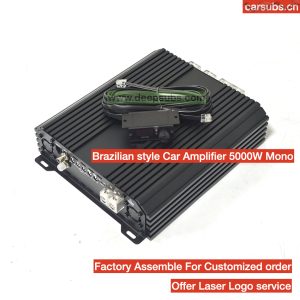 Brazilian 1 Ohm Car Subwoofer Amplifier Class D Full Range RMS 5000W Peak 10000W SPL Strong Bass Monoblock Car Amplifier