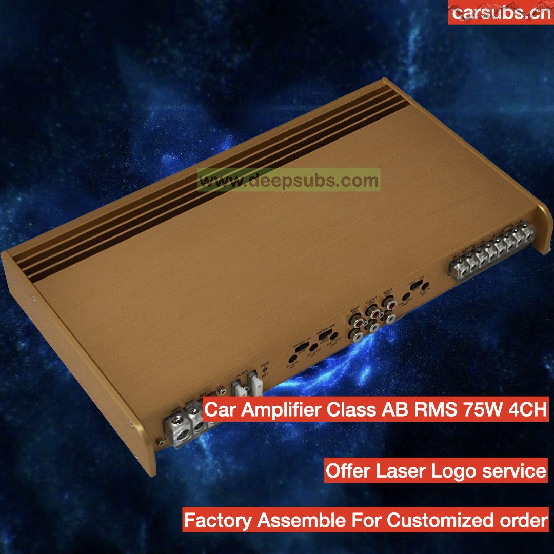 Sound Quality Car Subwoofer Speakers Amplifier RMS 75W 4 Channels Peak 7500W Car Amplifier Class AB