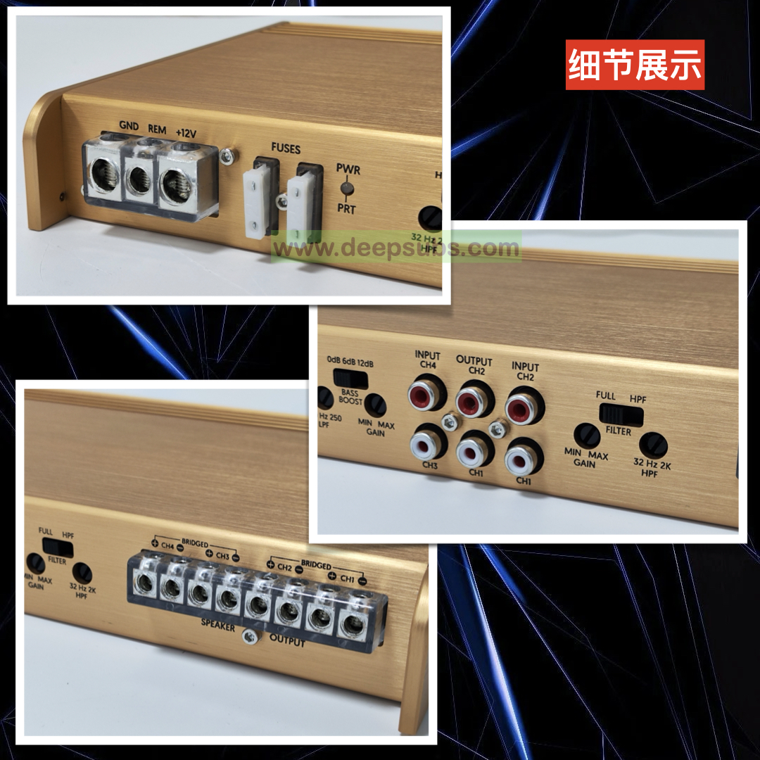 Sound Quality Car Subwoofer Speakers Amplifier RMS 75W 4 Channels Peak 7500W Car Amplifier Class AB - Image 6