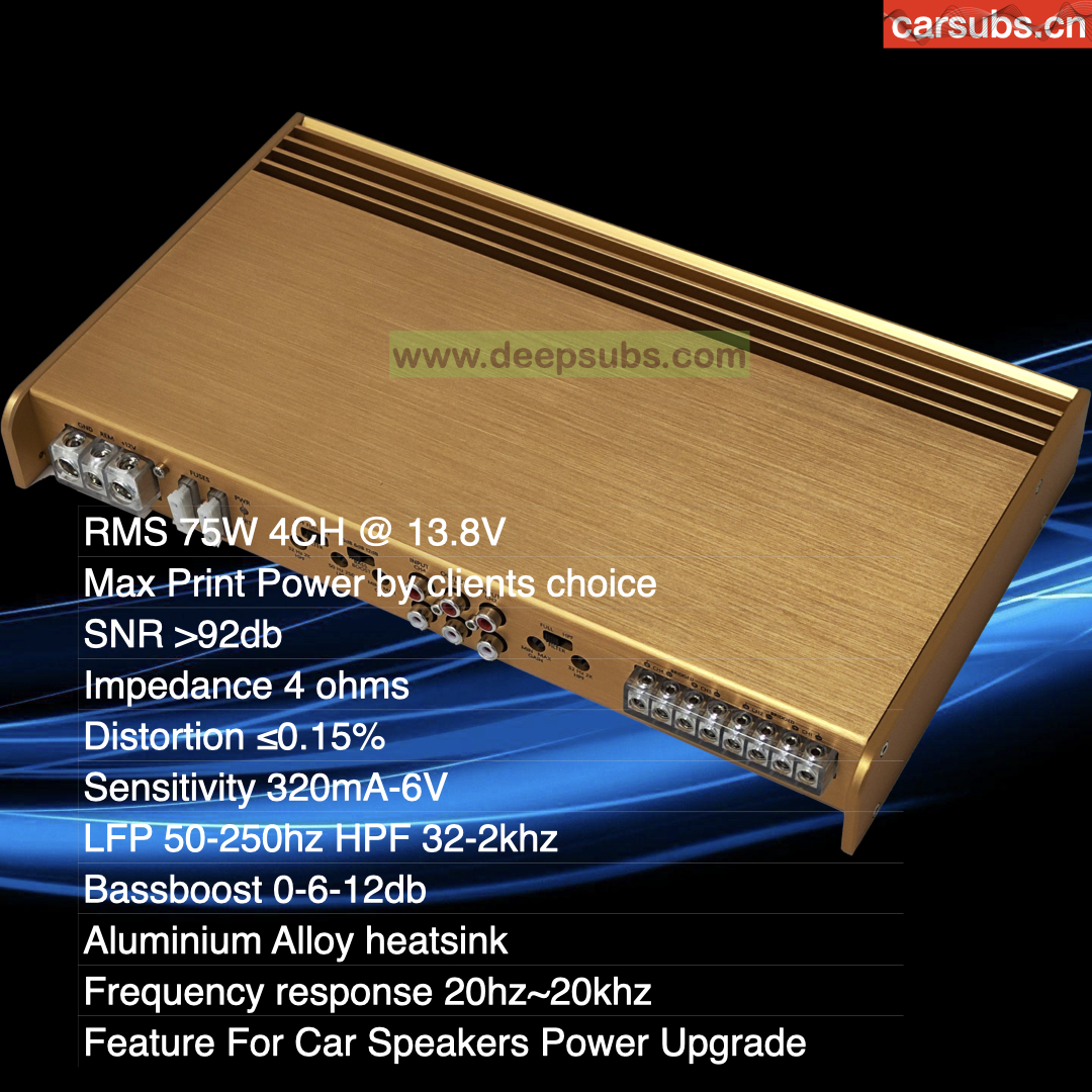 Sound Quality Car Subwoofer Speakers Amplifier RMS 75W 4 Channels Peak 7500W Car Amplifier Class AB - Image 13