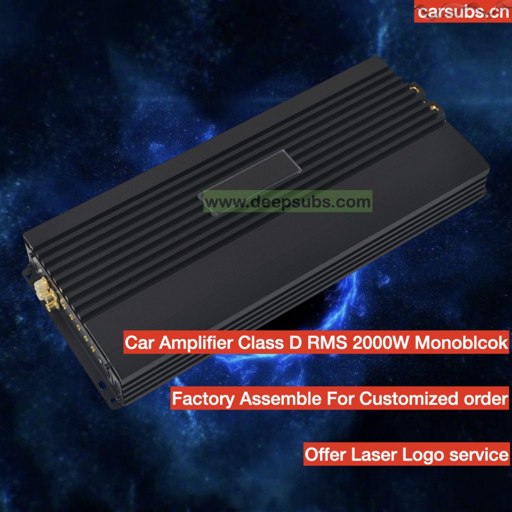 Car SPL Subwoofers Amplifier RMS 2000W Strong Bass Subwoofer Amplifier Peak 4000W Max 1ohm Class D Car Amplifier Monoblock