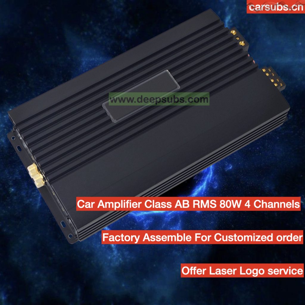 Sound Quality Car Door Speakers Amplifier RMS 80W 4 Channels Peak 3200W Car Amplifier Class AB