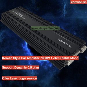 Korea Board Car Subwoofer Amplifier RMS 7000W Class D Max 1 Ohm Peak 14000W SPL Strong Bass Monoblock Car Amplifier