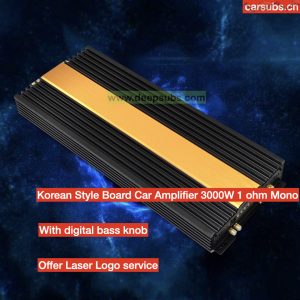 Korean Style PCB Board 3K Car SPL Subwoofer Amplifier RMS 3000W Class D Peak 6000W Strong Bass Car Amplifier Monoblock