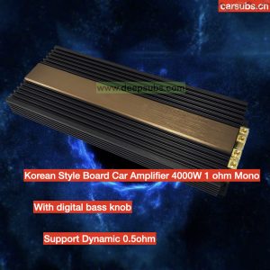 RMS 4000W Korea Board 1ohm Car Subwoofer Amplifier Class D Peak 5000W Dynamic 0.5 Ohm Strong Bass Monoblock Car Amplifier