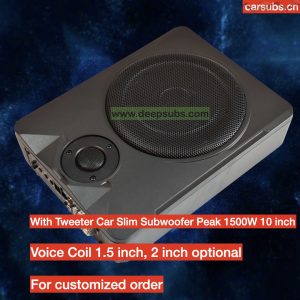 Factory OEM 10 Inch Car Slim Subwoofer Box RMS 150W Strong Bass Peak 1500W Strong Bass Under Seat Car Active Subwoofer