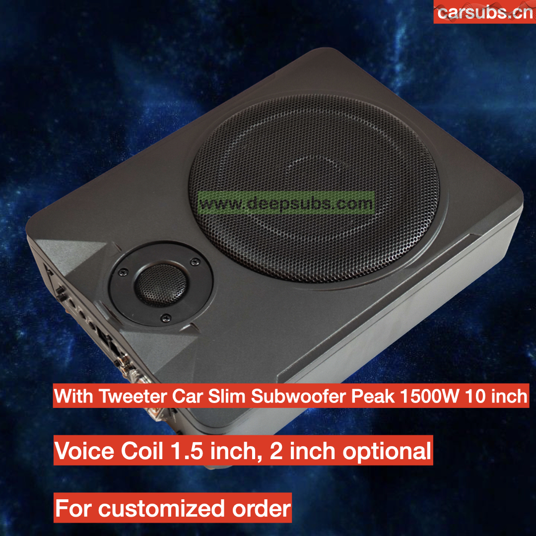 Factory OEM 10 Inch Car Slim Subwoofer Box RMS 150W Strong Bass Peak 1500W Strong Bass Under Seat Car Active Subwoofer