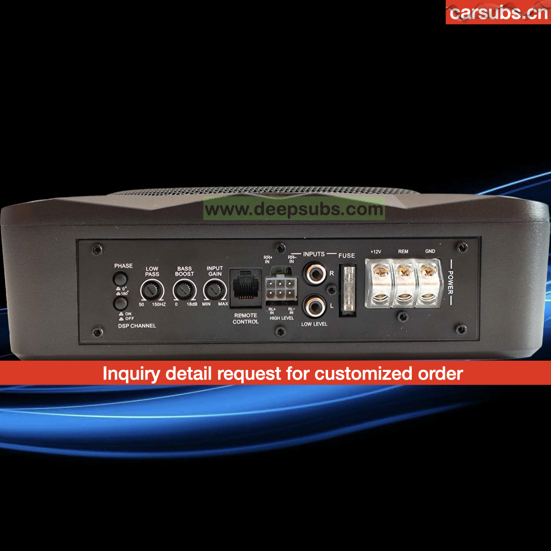 Factory OEM 10 Inch Car Slim Subwoofer Box RMS 150W Strong Bass Peak 1500W Strong Bass Under Seat Car Active Subwoofer - Image 4