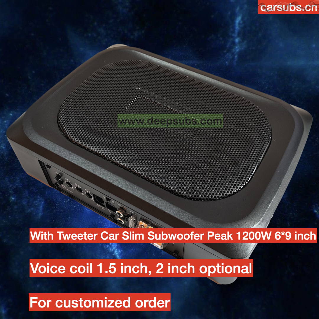 Factory OEM 6*9 Inch Car Slim Subwoofer Box RMS 120W Strong Bass Peak 1200W Strong Bass Under Seat Car Active Subwoofer