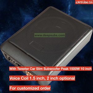 Factory OEM Car 10 Inch Slim Subwoofer Box RMS 150W Strong Bass Peak 1500W Strong Bass Under Seat Car Active Subwoofer