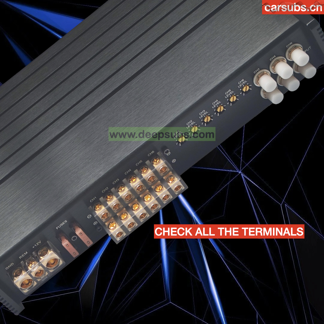 Wrong Print Good Price Car Speaker Amplifier 6CH RMS 120W DSP Gain Amplifier Full Range 6 Channels Car Amplifier Class AB - Image 5