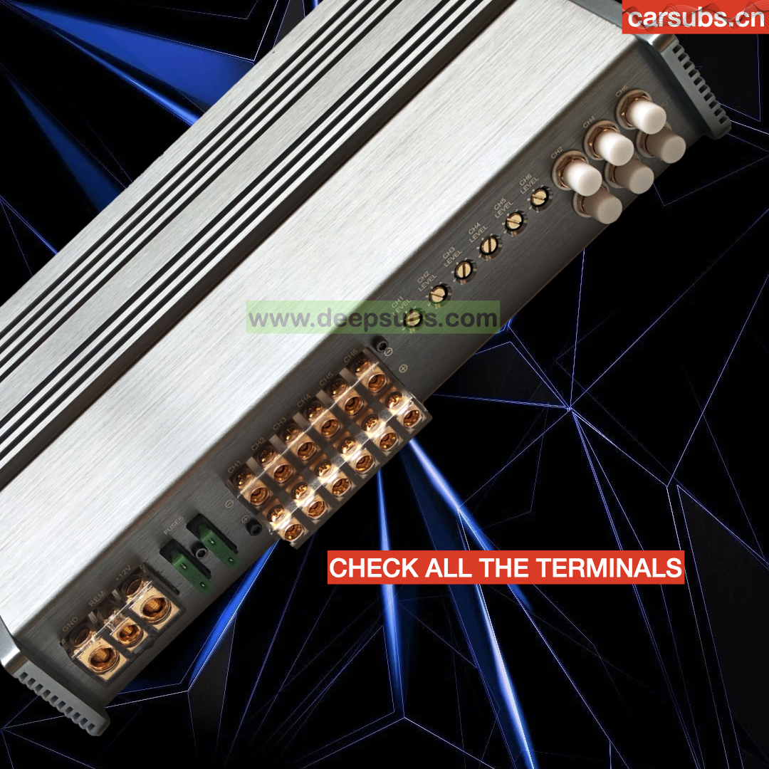 Sound Quality Car Stereo Gain Amplifier 6 CH RMS 120W DSP Gain Amplifier Full Range Peak 6800W 6 Channels Car Amplifier Class AB - Image 5