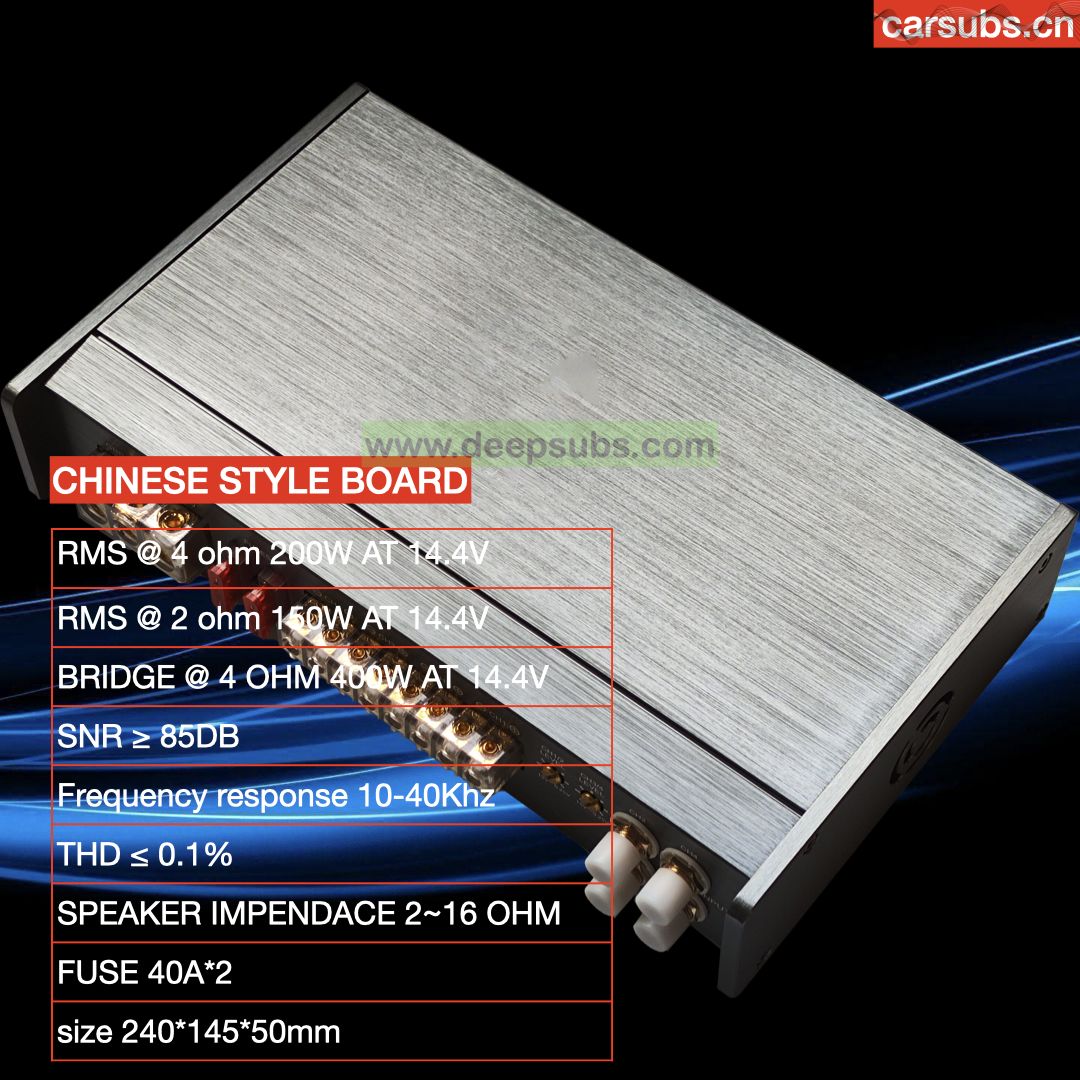 Power Car Subwoofer Speakers Amplifier RMS 200W 4 Channels Peak 1600W Fullrange Car Amplifier Class D - Image 2