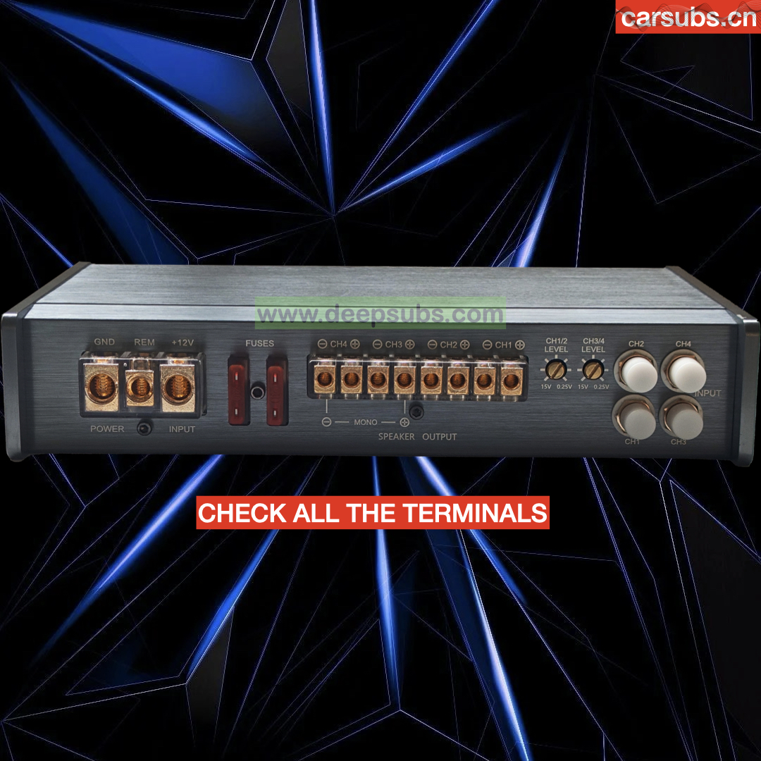 Power Car Subwoofer Speakers Amplifier RMS 200W 4 Channels Peak 1600W Fullrange Car Amplifier Class D - Image 5