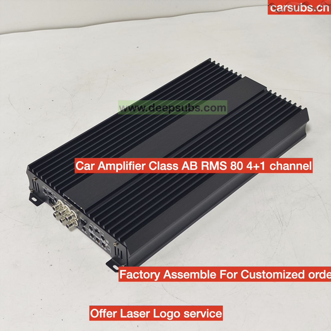 Sound Quality Car Subwoofer Speakers Amplifier RMS 80W 4 CH 300W Mono 5 Channels Car Amplifier Class AB